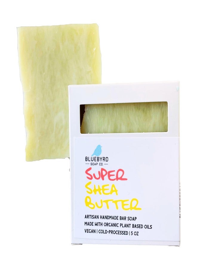  شركة بلوبيرد للصابون صابون بلو بيرد العضوي بزبدة الشيا | صابون طبيعي مصنوع يدويًا لبشرة فائقة النعومة والترطيب | صابون غسول للوجه والجسم بزبدة الشيا الخام للبشرة الجافة والباهتة (زبدة الشيا، قالب) - Image 1